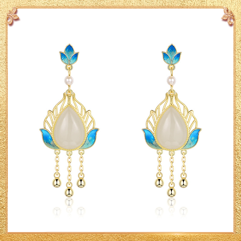 Lotus Earrings - embody profound cultural connotations