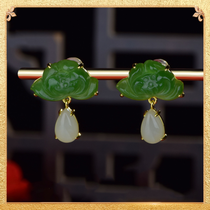 Lotus Drop-shaped Earrings