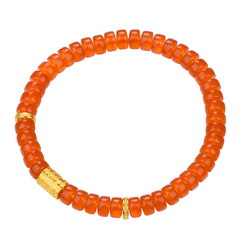 Southern Red Agate Minimalist Bracelet (Model K3650)