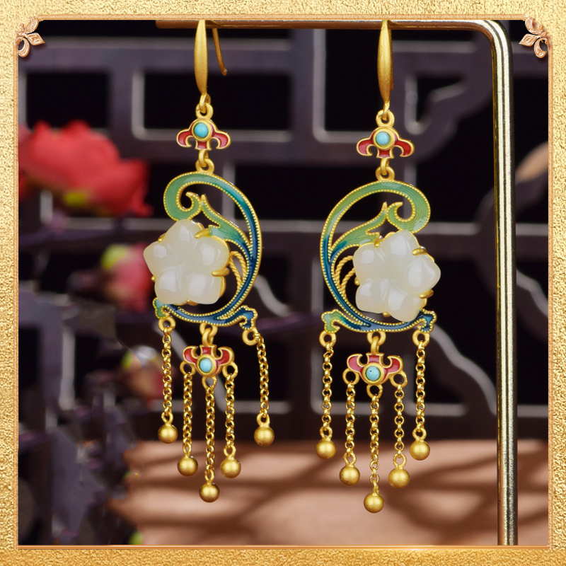 the first display of the secret garden earrings