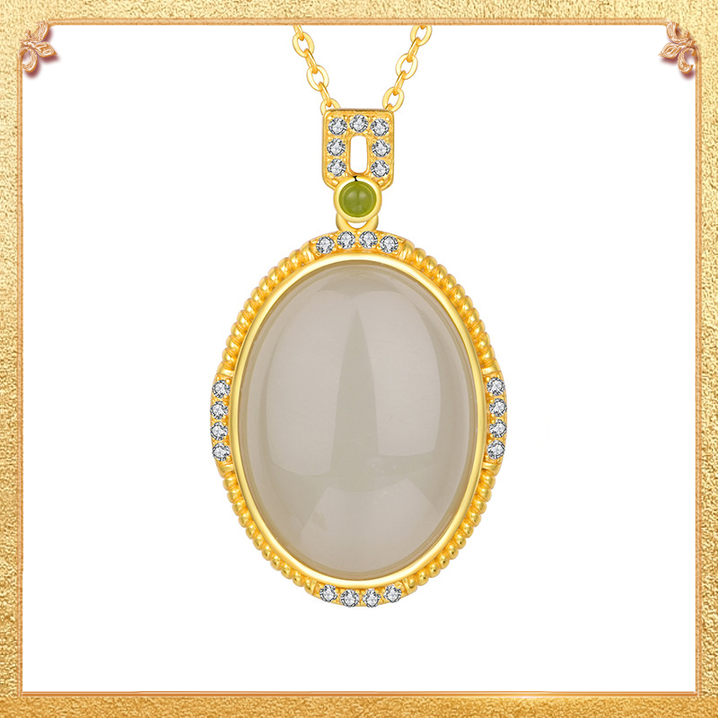 close-up shot display of the auspicious fortune pendant