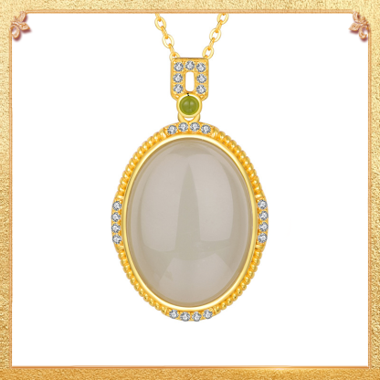 close-up shot display of the auspicious fortune pendant