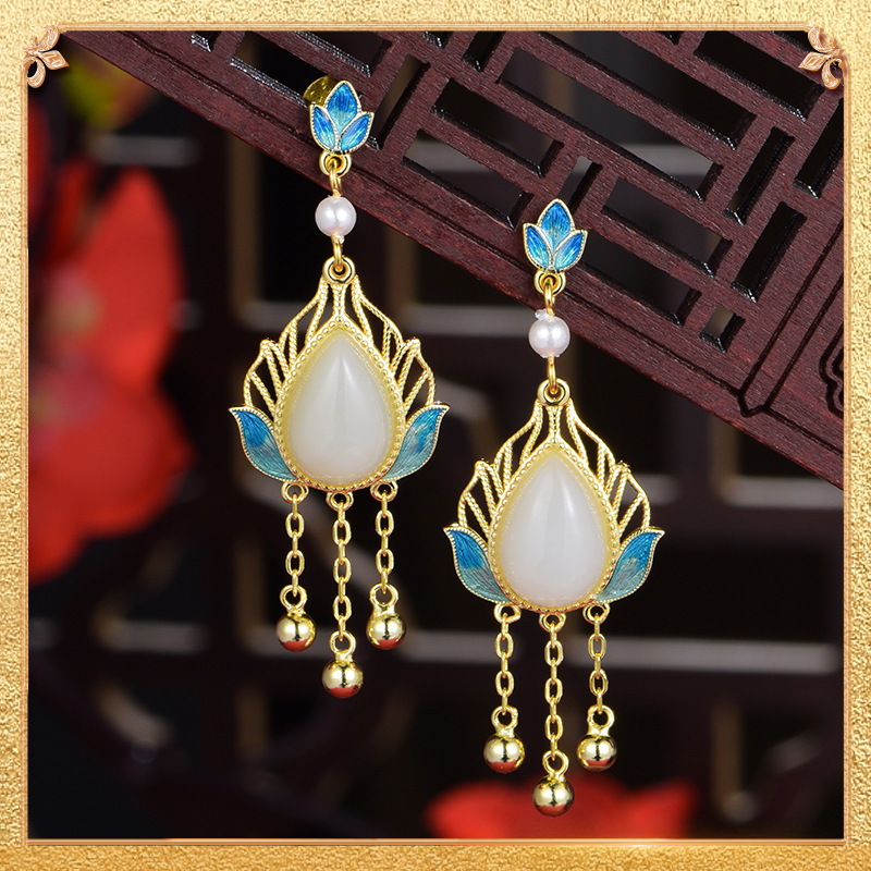 Lotus Earrings - embody profound cultural connotations