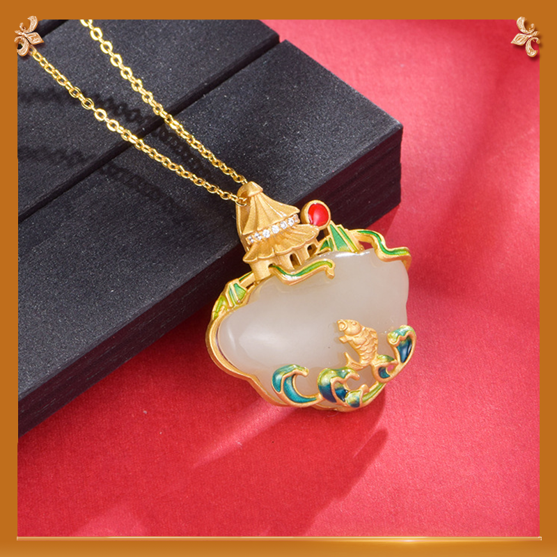 the fourth display of the fish leaping over the dragon gate pendant
