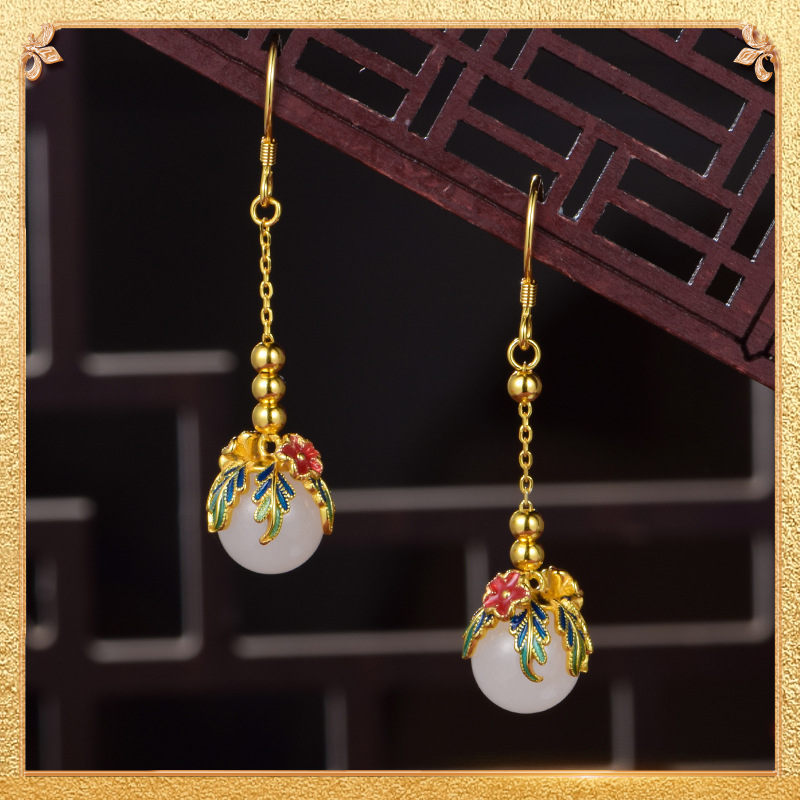 the second display of the meanings of flowers earrings