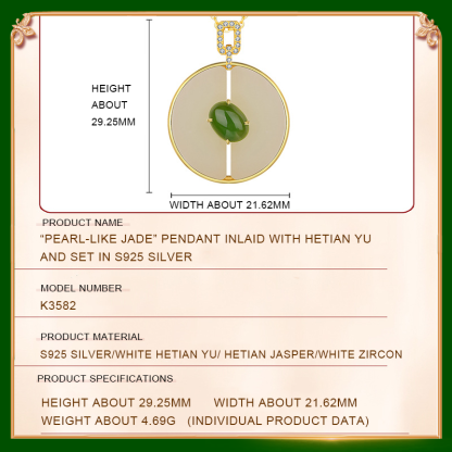 The specification and size of the Pearl Jade Pendant