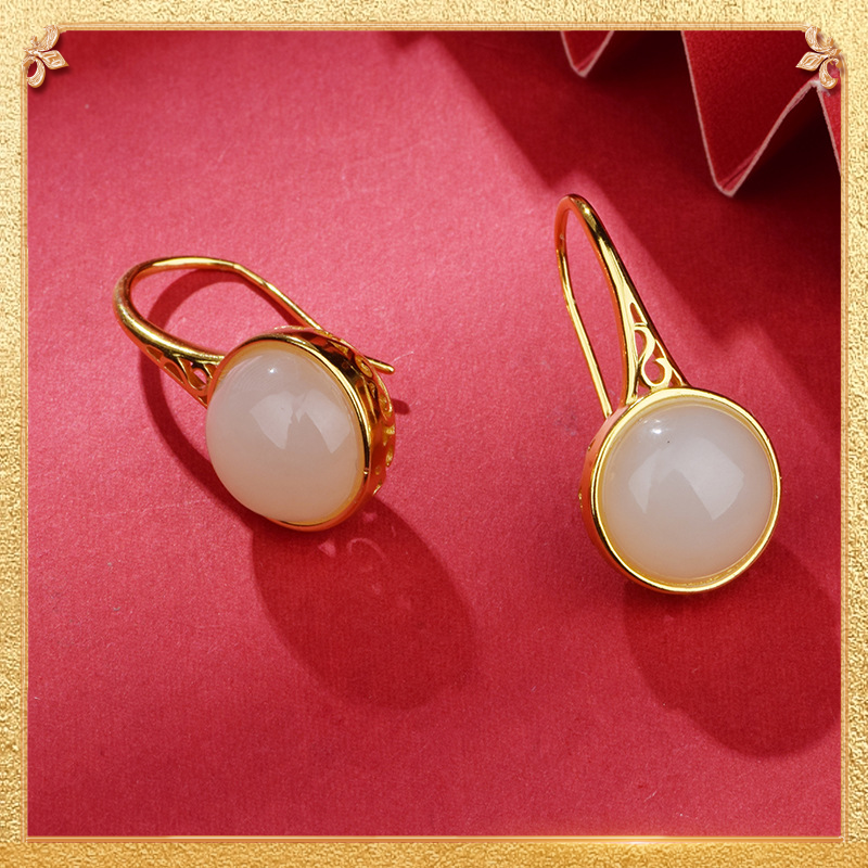 the second display of the green lotus earrings