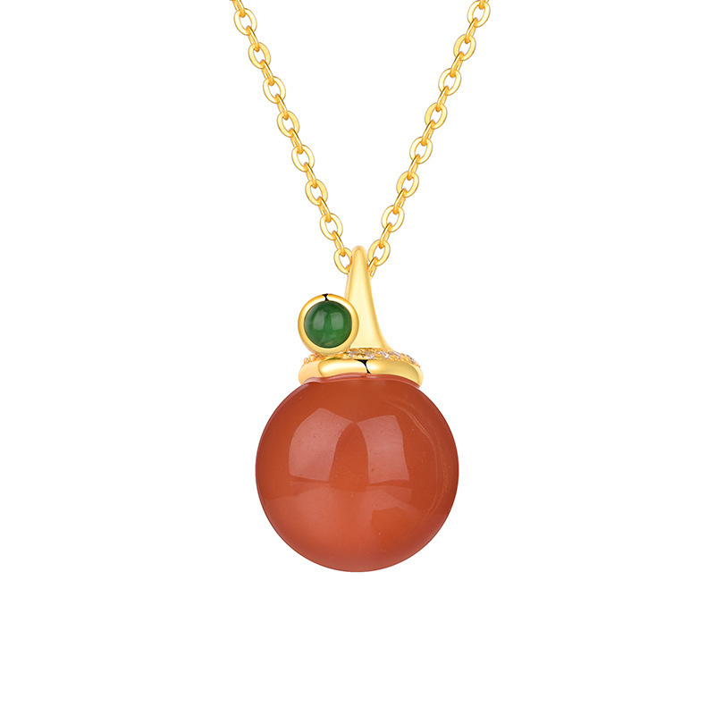 Southern Red Agate "Minimalist" Pendant (Model K3422)