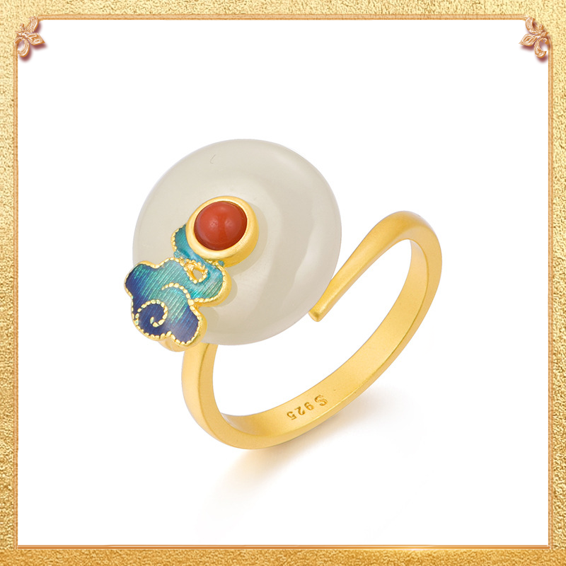 Auspicious Cloud Ring - Symbolizes blessings and happiness