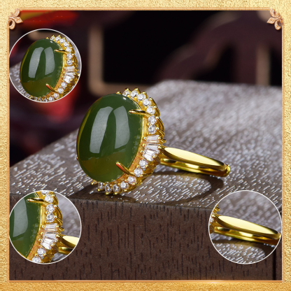 The Classical Jasper Ring - Retro Chinese style