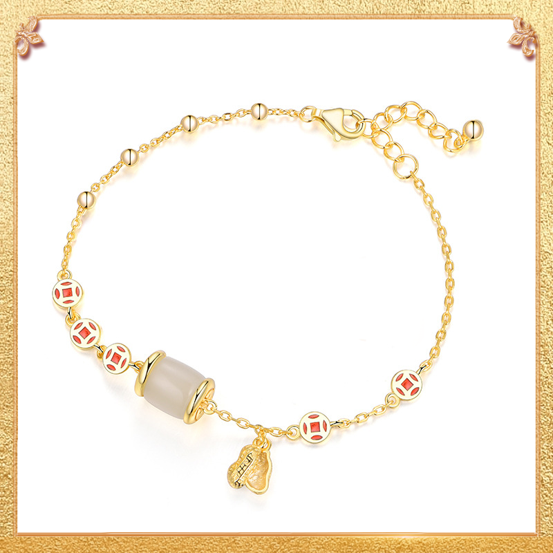 close-up shot display of the good things peanut bracelet