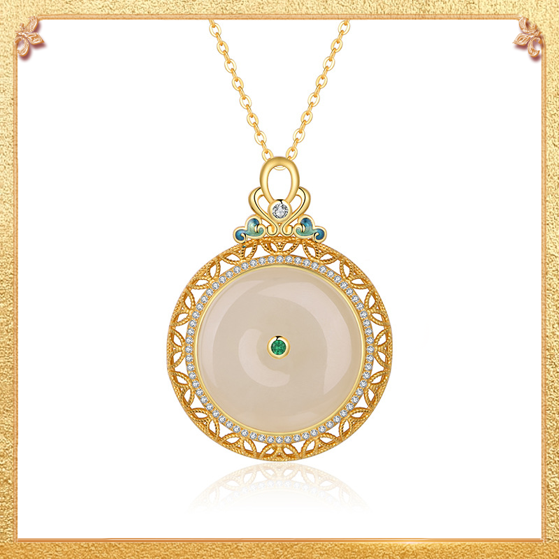 close-up shot display of the Chang'E pendant