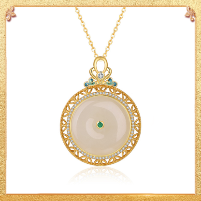 close-up shot display of the Chang'E pendant