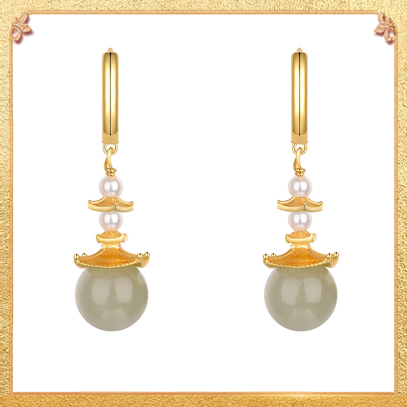 close-up shot display of the palace earrings