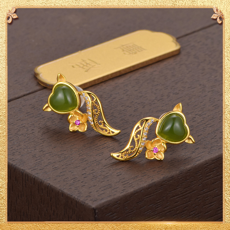 the third display of the baby fox ear studs