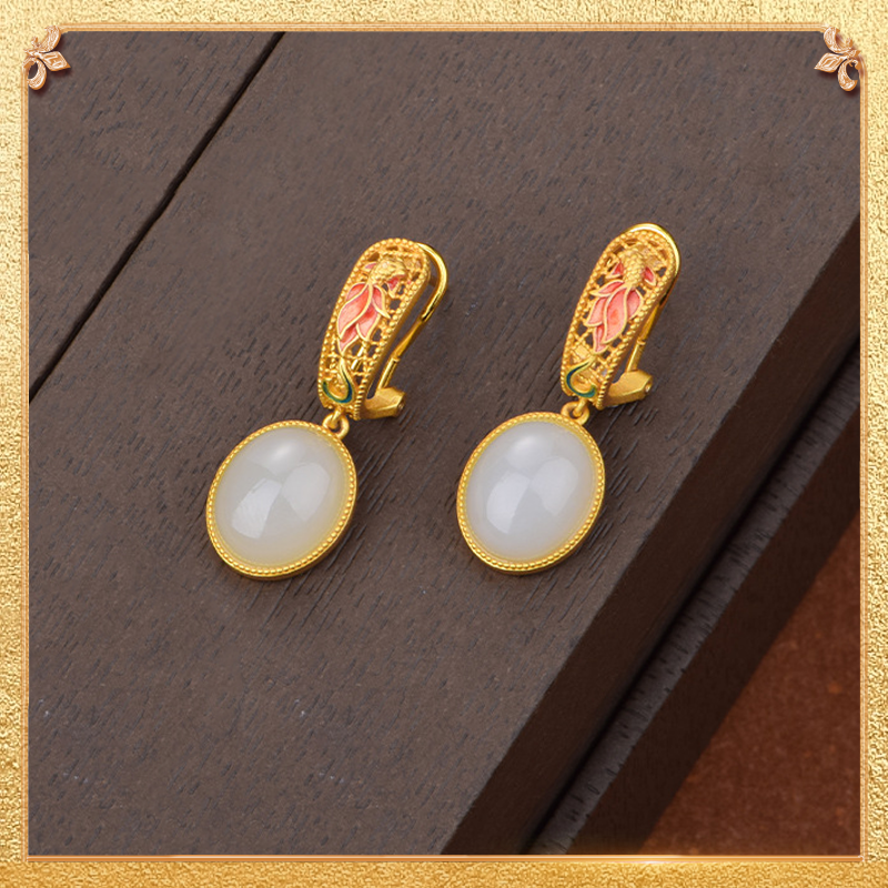 the fourth display of the abundant wealth and treasures Earrings