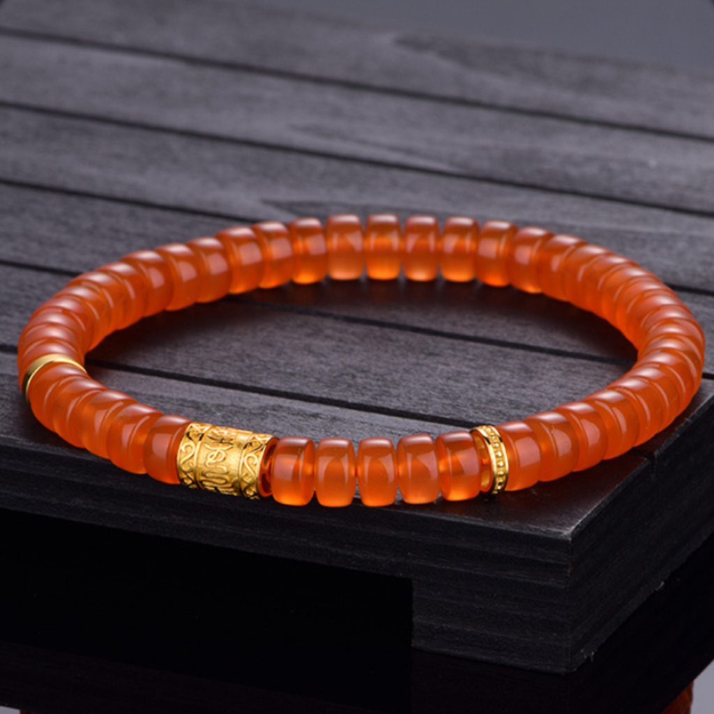 Southern Red Agate Minimalist Bracelet (Model K3650)