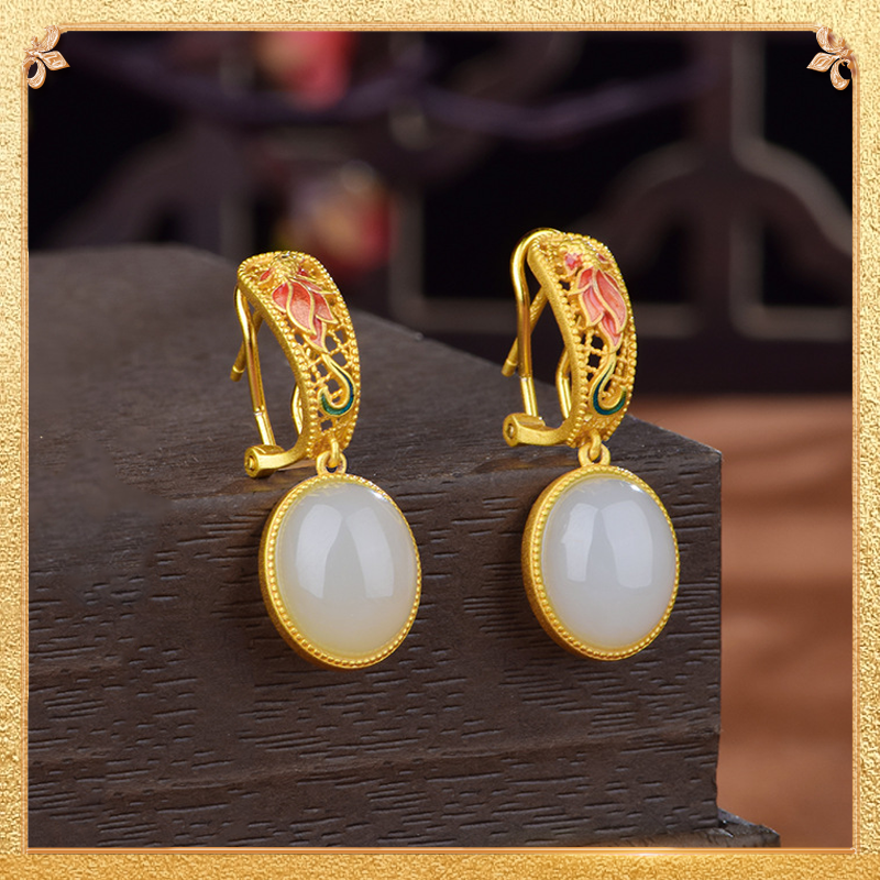 the first display of the abundant wealth and treasures Earrings