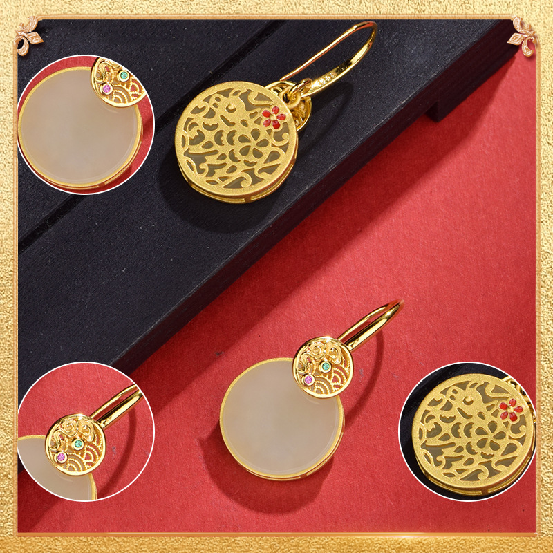 detail display of the chinese zodiac earrings