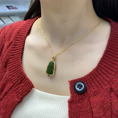 Hetian White Jade "Auspicious Cloud Disc" Pendant 