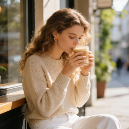 South Red Agate Fortune-Bringing Studs