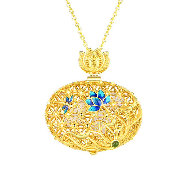 Hetian White Jade "Flower Language" Pendant (Model K1580)