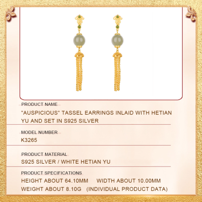 the specification and size of the auspicious tassel earrings