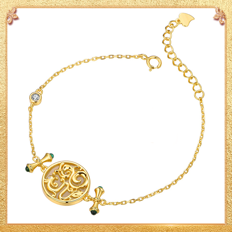 close-up shot display of the dragon and phoenix bracelet