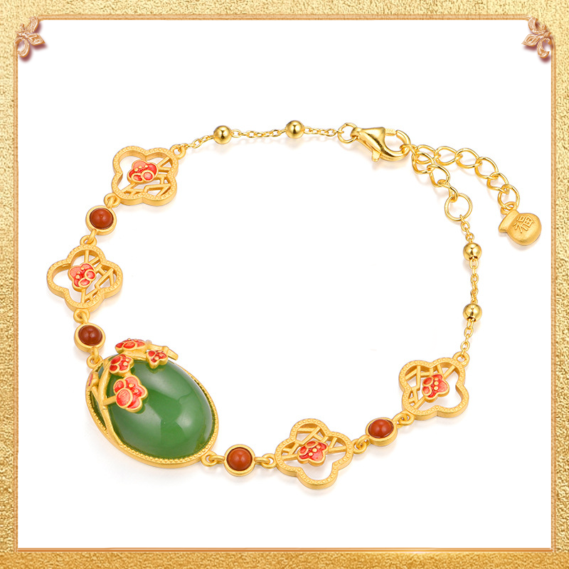 close-up shot display of the fine bracelet