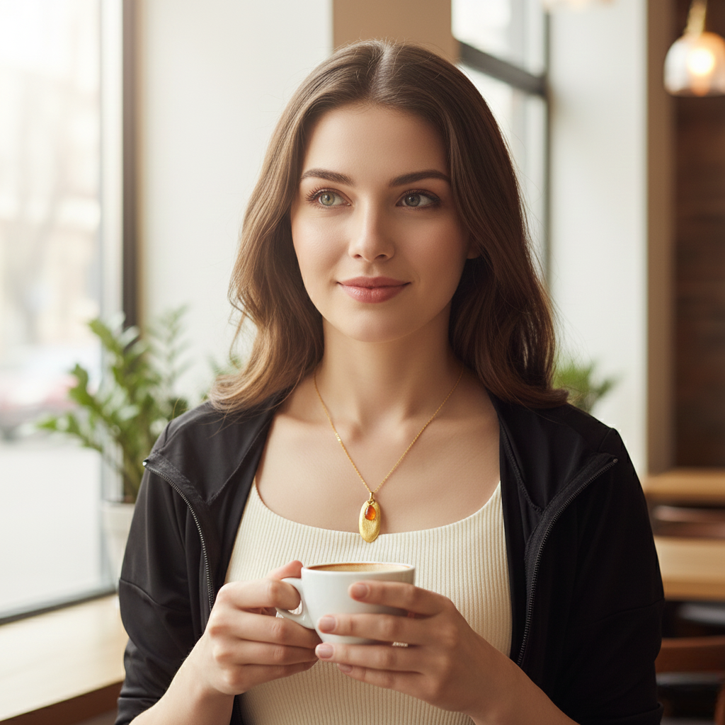 Southern Red Agate Water Drop Brushed Ear Drop