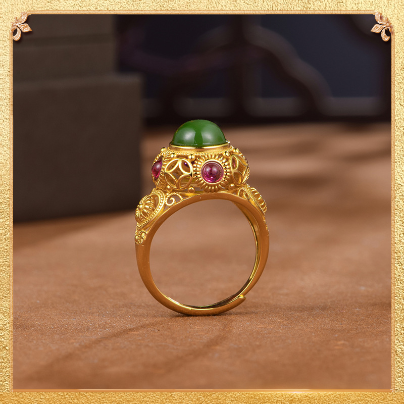 Green - Rhyme Dreamy Ring: A green symphony of dreamy nature