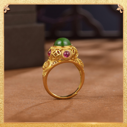 Green - Rhyme Dreamy Ring: A green symphony of dreamy nature