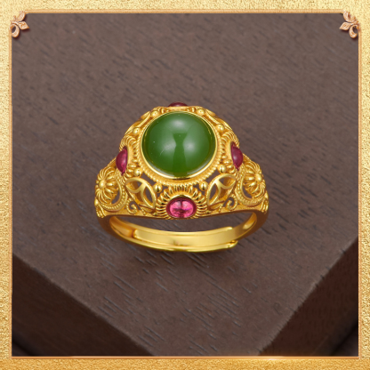 Green - Rhyme Dreamy Ring: A green symphony of dreamy nature