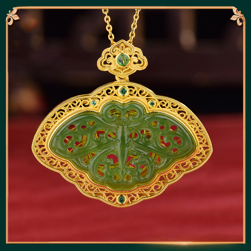 the first display of the jade butterfly pendant
