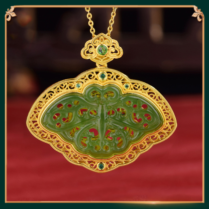 the first display of the jade butterfly pendant