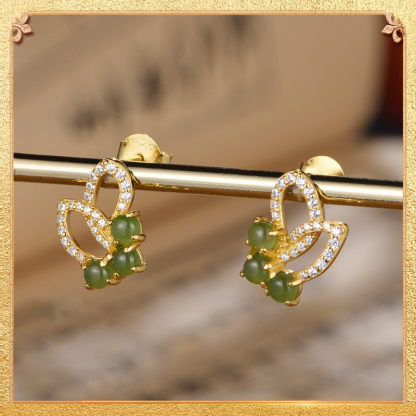 Green butterfly Earrings - embody profound cultural connotations