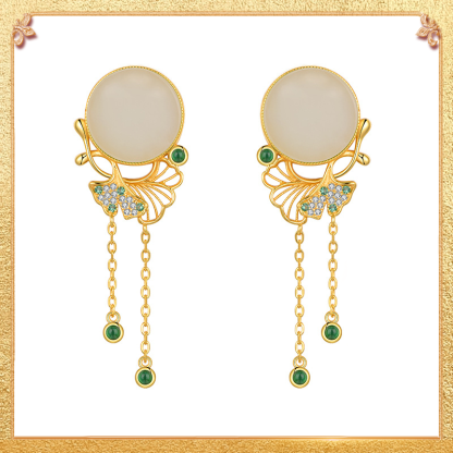 Ginkgo Leaf Earrings - Retro Chinese style