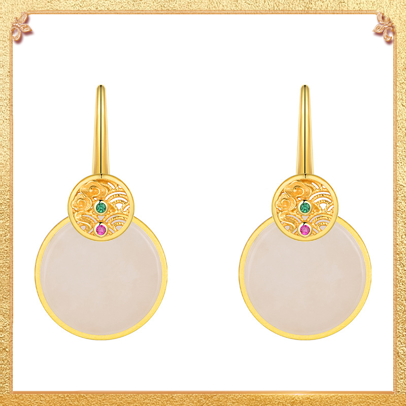 close-up shot display of the chinese zodiac earrings