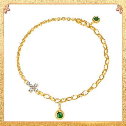 Emerald & Zircon Grace Bracelet