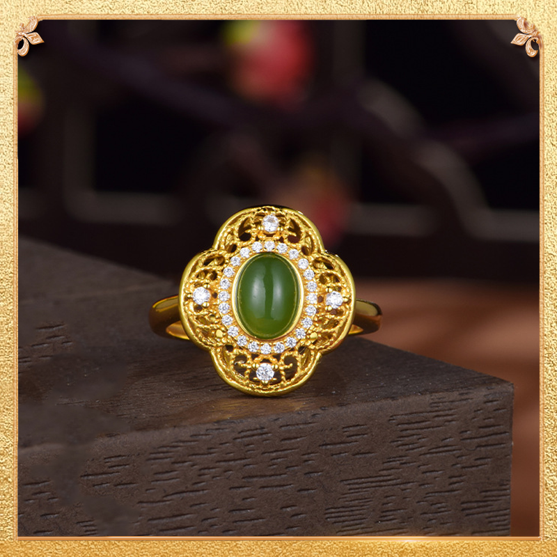 Clover Ring - Signifying health, reputation, true love, and wealth