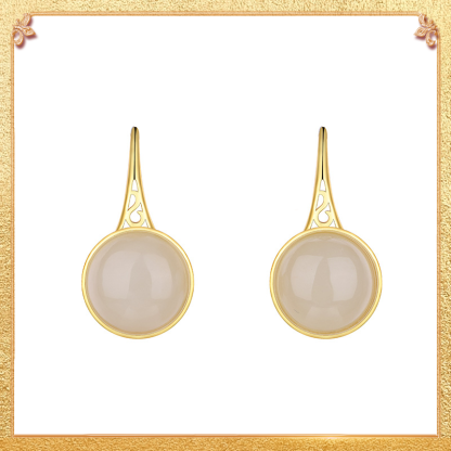 close-up shot display of the green lotus earrings