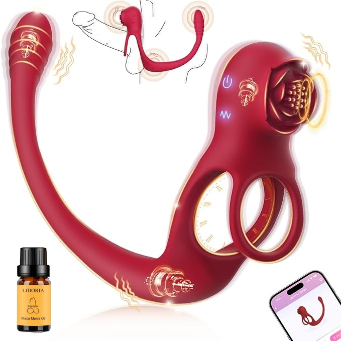 2025 New Upgrade Model💥💥 -- Rose Double Ring + Butt Plug🌹🌹