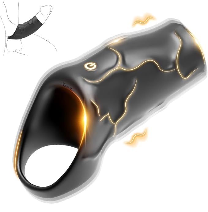 Vibrating Penis Sleeve Penis Ring, Cock Ring Male Sex Toys for Men, 10 Vibration Modes Penis Stimulation Female G-Spot Vibrator, Adult Toys for Men Couples