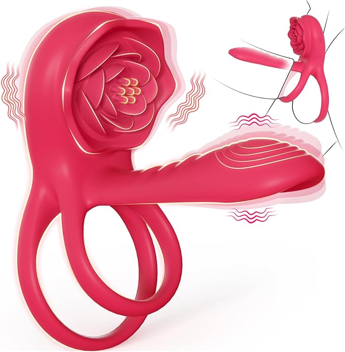2025 New Upgrade Model💥💥 -- Rose Double Ring + Butt Plug🌹🌹