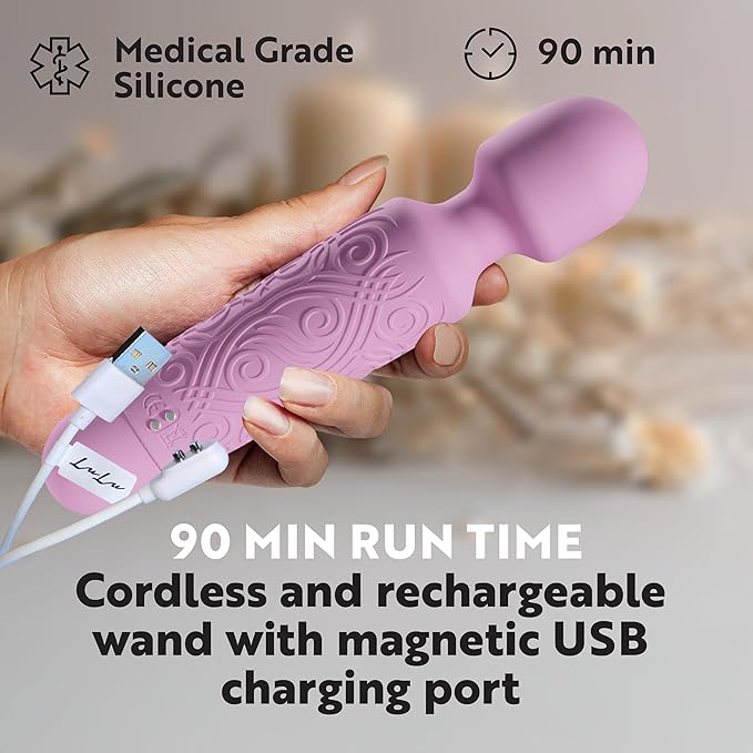 LuLu Vibrator, Vibrators, Womens Sex Toys, Female Sex Toy, Vibrater, Mini Vibrator Wand, Sexy Toys, Sexual Pleasure Tools for Women, Sextoy, Wand Vibrator - Pink
