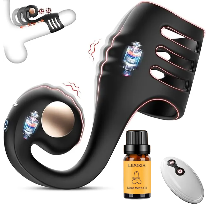 💥2025 Couple Pleasure Upgrade – 2-in-1 Snail Vibrating Cock Ring Sleeve🐌🔥