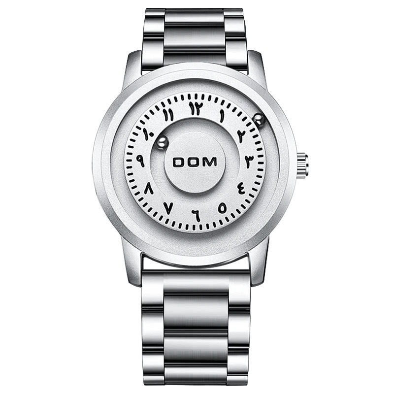 DOM 1769 Man Watch Creative Silver Stainless Steel
