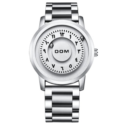 DOM 1769 Man Watch Creative Silver Stainless Steel