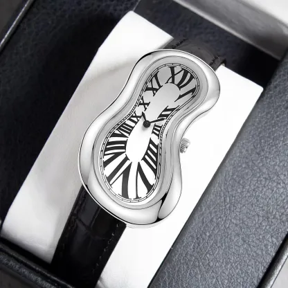 Melting Crash Watch Dali Paris French Rare Irregular Shape Vintage Waterproof