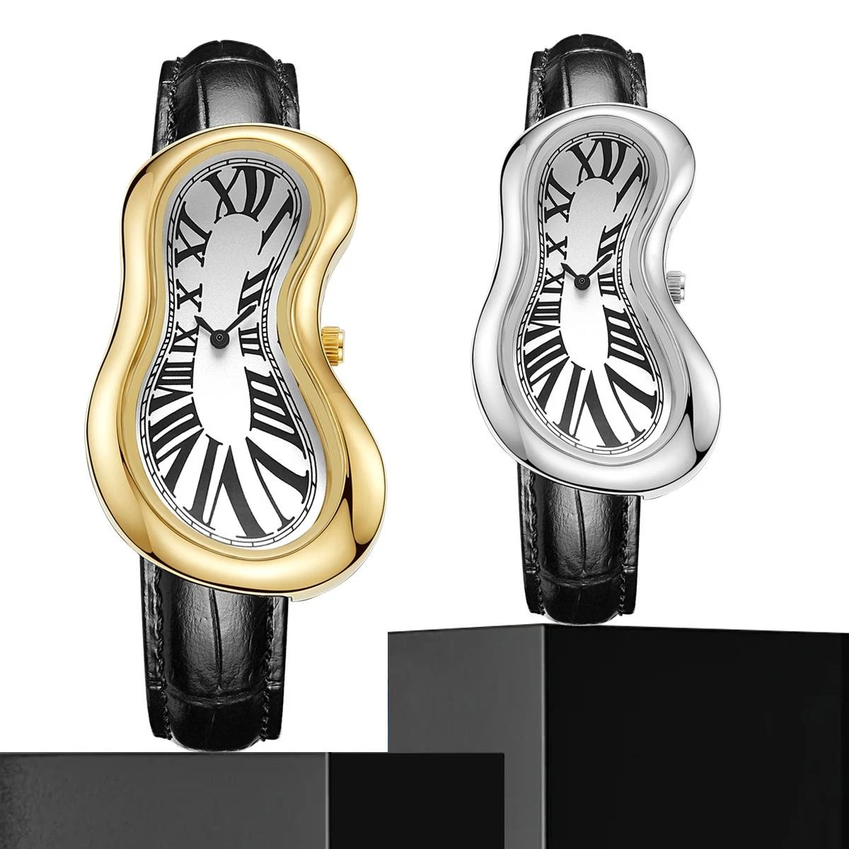 Melting Crash Watch Dali Paris French Rare Irregular Shape Vintage Waterproof